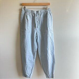 Madewell Hemp-Cotton Pull-On High-Rise Jogger Pants Blue Gray Size Medium